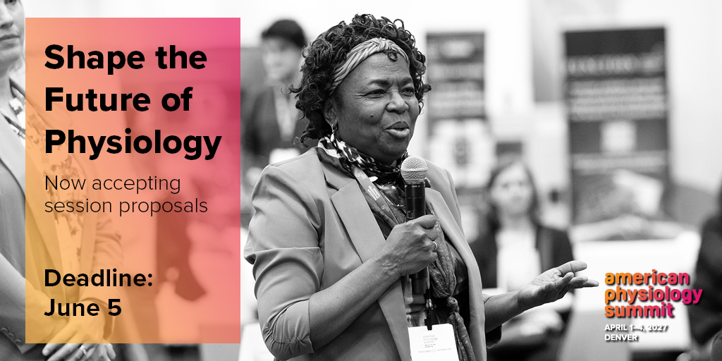 APSPhysiology's tweet photo. #APS2027 is YOUR event—make your voice heard!

We're accepting proposals for the 80 Foundational Science Sessions we'll feature at the 2027 Summit.  The program is built by the field, for the field, so get your ideas in by June 5:
https://t.co/3bEhLqohds #WeArePhysiology #ProfDev https://t.co/mPj3QWaA7h