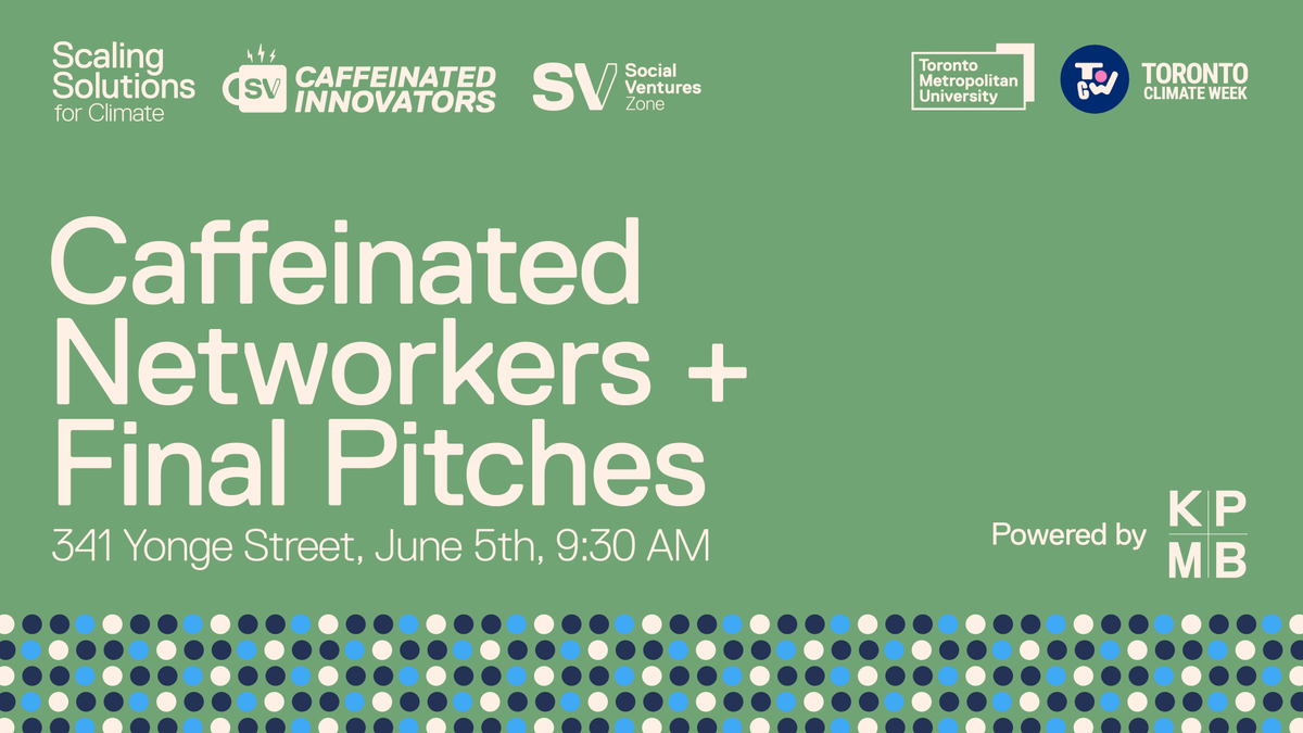 trsmtorontomet's tweet photo. Join us for an insightful morning of community connection and climate innovation. This event combines the SVZ's signature conversation series, 
📍SLC Sandbox, 341 Yonge Street 
📅Friday, June 5th, 9:30 AM
Register here: https://t.co/vZC8vTomNZ https://t.co/KO7E1yWs9R