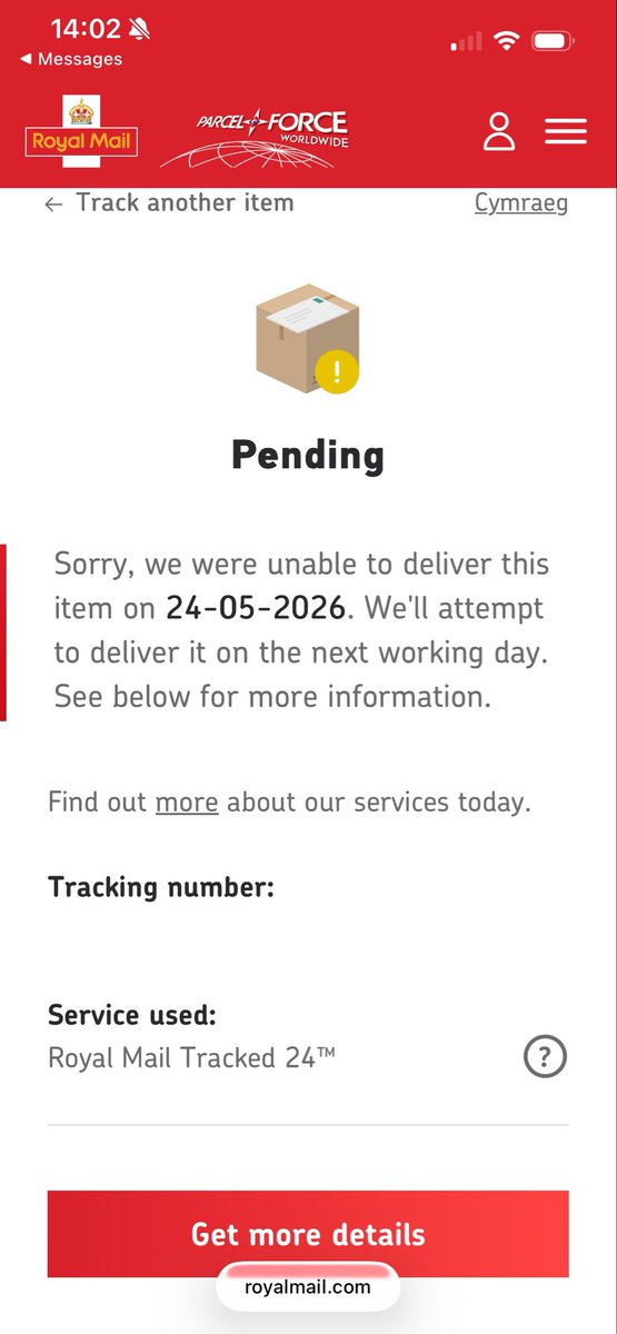 Sabriaar's tweet photo. @RoyalMail is today not a working day? https://t.co/S1d9U76VLn