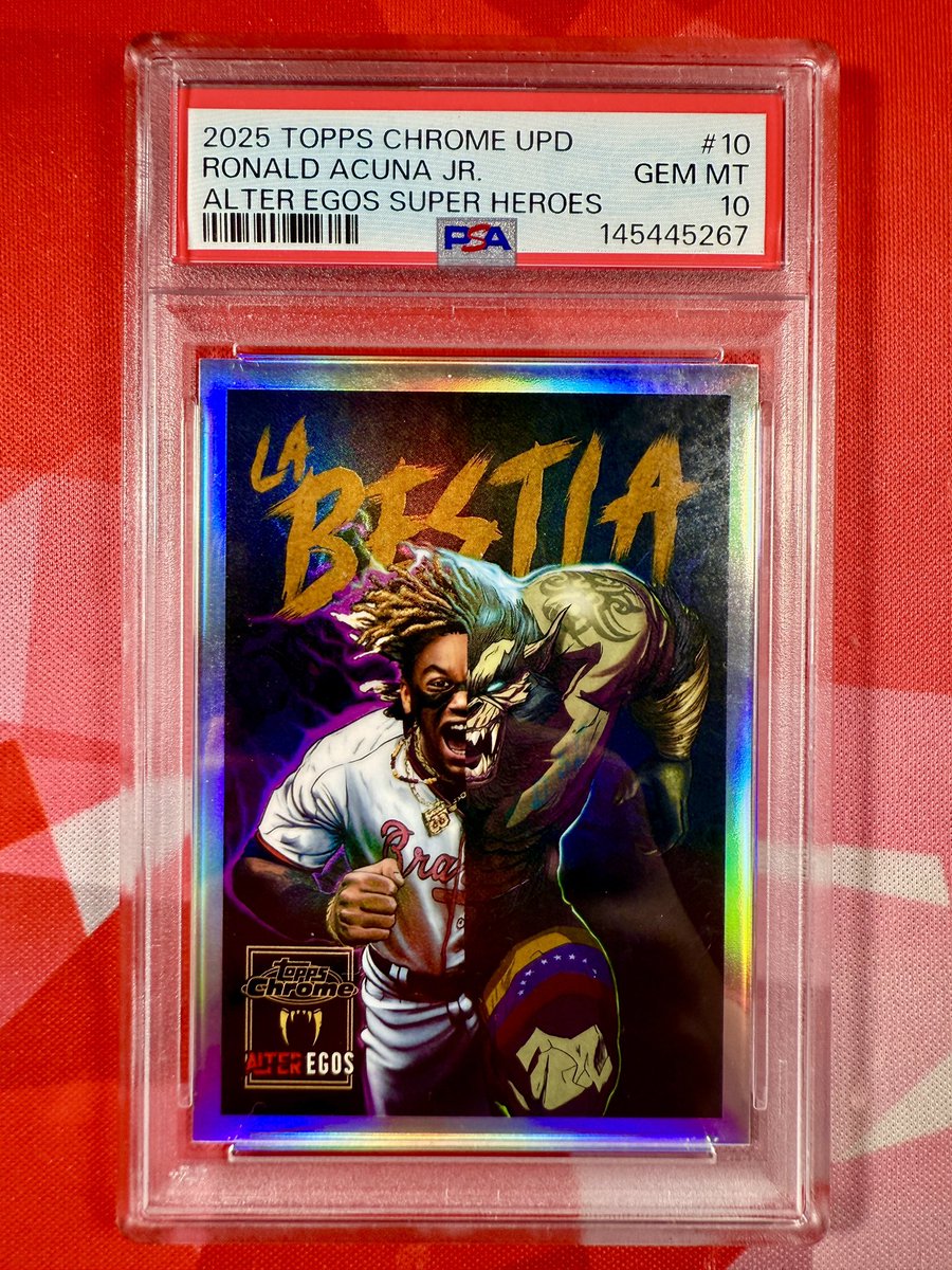 CardsMax's tweet photo. Doubt this will ever show up on Twitter again once I move mine

2025 Topps Chrome Update Ronald Acuna Alter Egos

PSA 10, Pop 2

$7,500 https://t.co/bPsj1Zfyqq