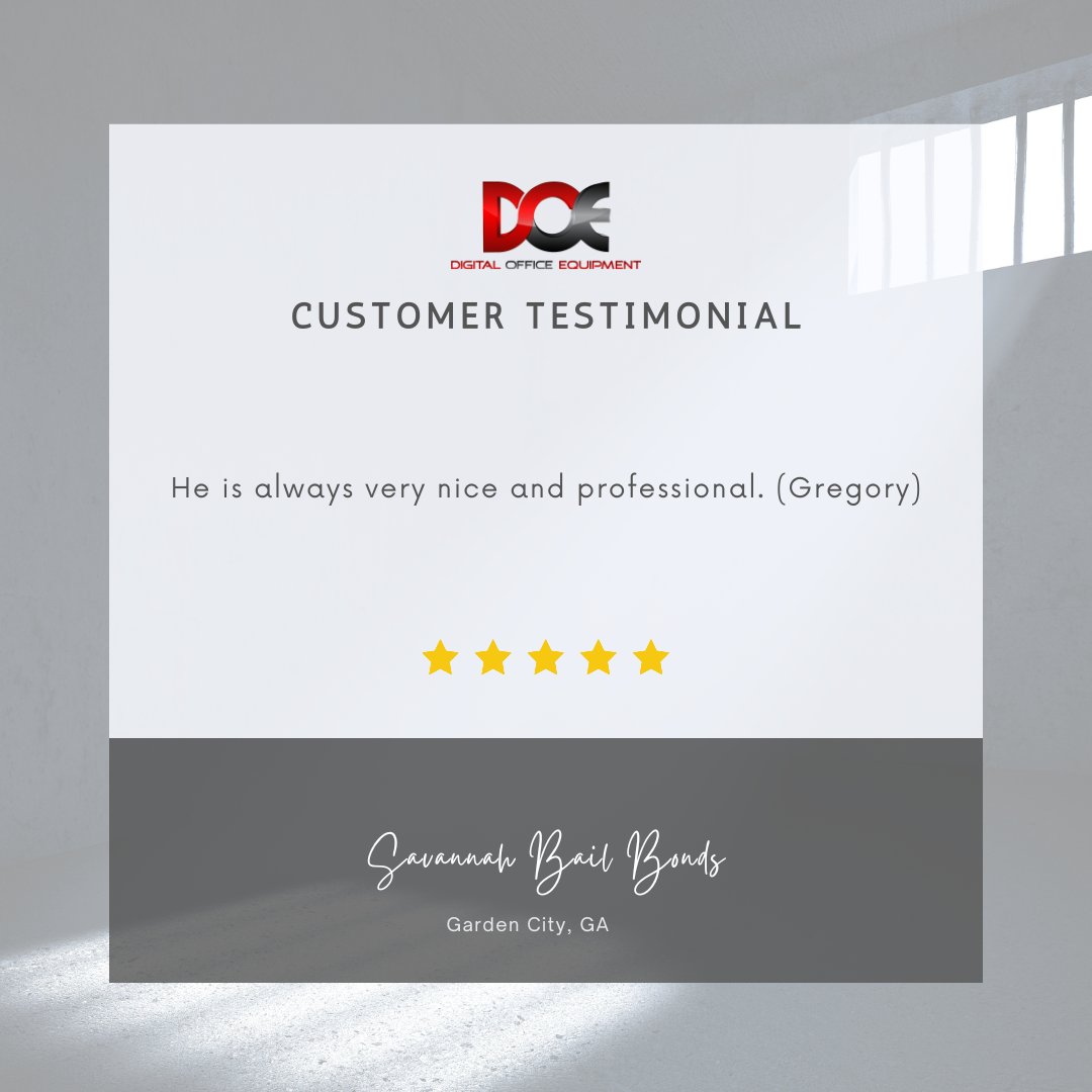 DigitalOfficeEq's tweet photo. A huge shoutout to Gregory for representing our team so well. Our service techs consistently receive high praise because they truly care about the quality of their work and the satisfaction of our clients. https://t.co/jLGj0vmhZw  #ServiceTech #ProfessionalService #HappyCustomers https://t.co/AtBK4Ih5Hh