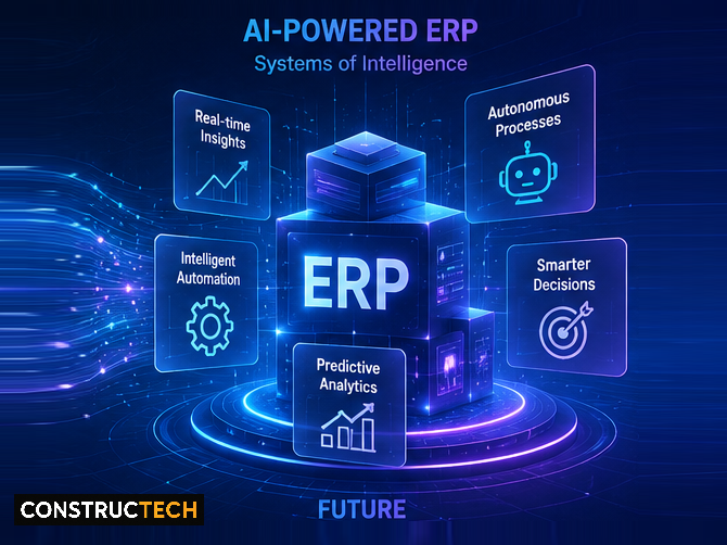 ConstructechMag's tweet photo. Will AI be the end of #ERP? I share my thoughts. https://t.co/KkqKI2r3Z7 #IoT #sustainability #AI #5G #cloud #edge #futureofwork #infrastructure https://t.co/q3JdumyI71