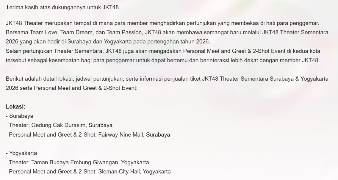 48timee's tweet photo. @officialJKT48 https://t.co/1sNZamcG2U