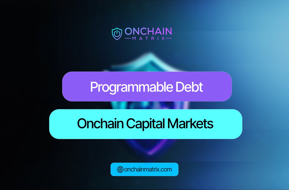 Onchain_Matrix's tweet photo. Onchain Matrix is turning debt positions into programmable onchain financial instruments.

Collateral can include crypto assets, tokenized RWAs, and treasury-backed liquidity.

Repayment terms, collateral requirements, liquidation logic, and default protections are all coded into smart contracts.

This turns debt positions into tradable and transferable onchain assets that can be dynamically repriced based on risk. As a result, lending evolves from static agreements into true programmable onchain capital secondary markets.