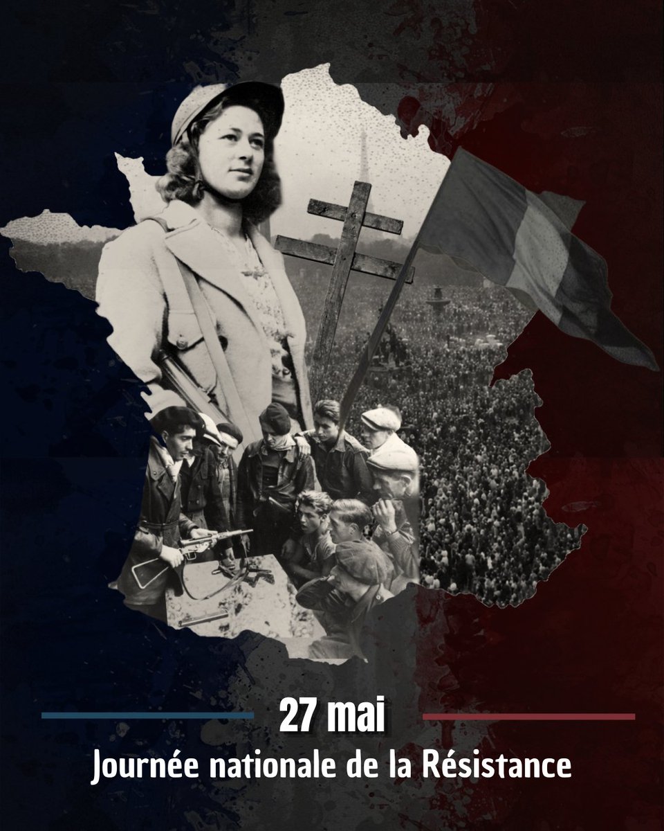 armeedeTerre's tweet photo. Militaires, étudiants, ouvriers, enseignants... Le 27 mai 1943, ils choisissent une même voie : résister ensemble 🇫🇷

🪖 Refuser l’occupation et défendre la République
🕵️ Coordonner les actions clandestines partout en France
🕊️ Préparer la Libération et reconstruire le pays https://t.co/nNxtCTye3B