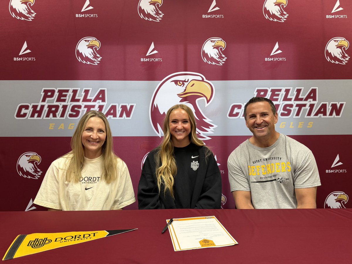 PCEaglesAD's tweet photo. Congratulations to Lexi Terpstra! She has signed a Letter of Intent to join the Soccer and Track and Field Programs at Dordt University. Go Defenders! https://t.co/t1yU4VwXbu