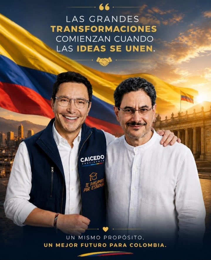 LaEmberracada's tweet photo. Hay liderazgos que suman y otros que son decisivos. @carlosecaicedo no solo fortalece una campaña, le da carácter, fuerza popular y conexión real con las regiones. Iván Cepeda entiende que para ganar y gobernar a Colombia se necesita de la experiencia, la valentía y la visión transformadora de Caicedo. Hoy más que una alianza, nace una fuerza capaz de llevar el cambio a la presidencia en primera vuelta. 🇨🇴✊ #CaicedoyCepedaporColombia