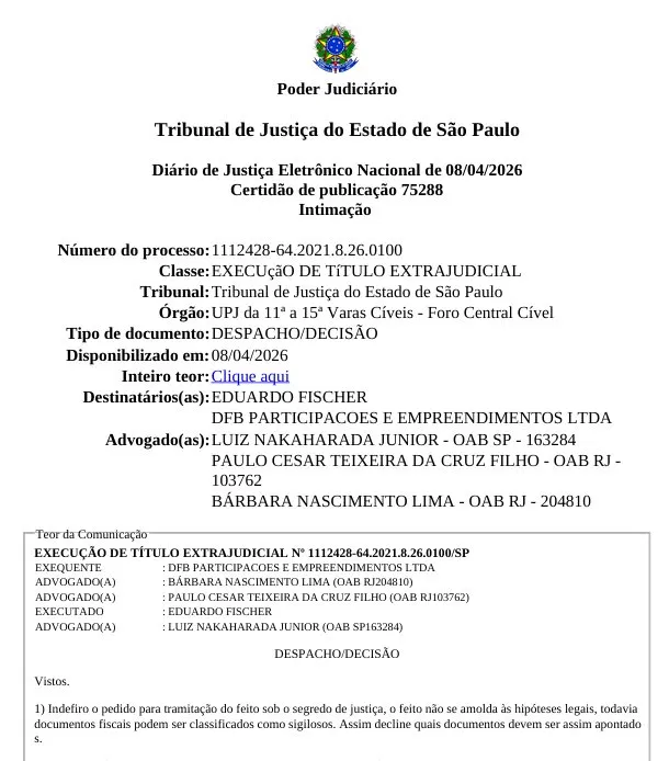 BrasPatriota's tweet photo. @kimpaim Quem está processando é a DFB Participações (antiga Modal Participações - não confundir com o Banco Modal) https://t.co/wVCbRz4hIy