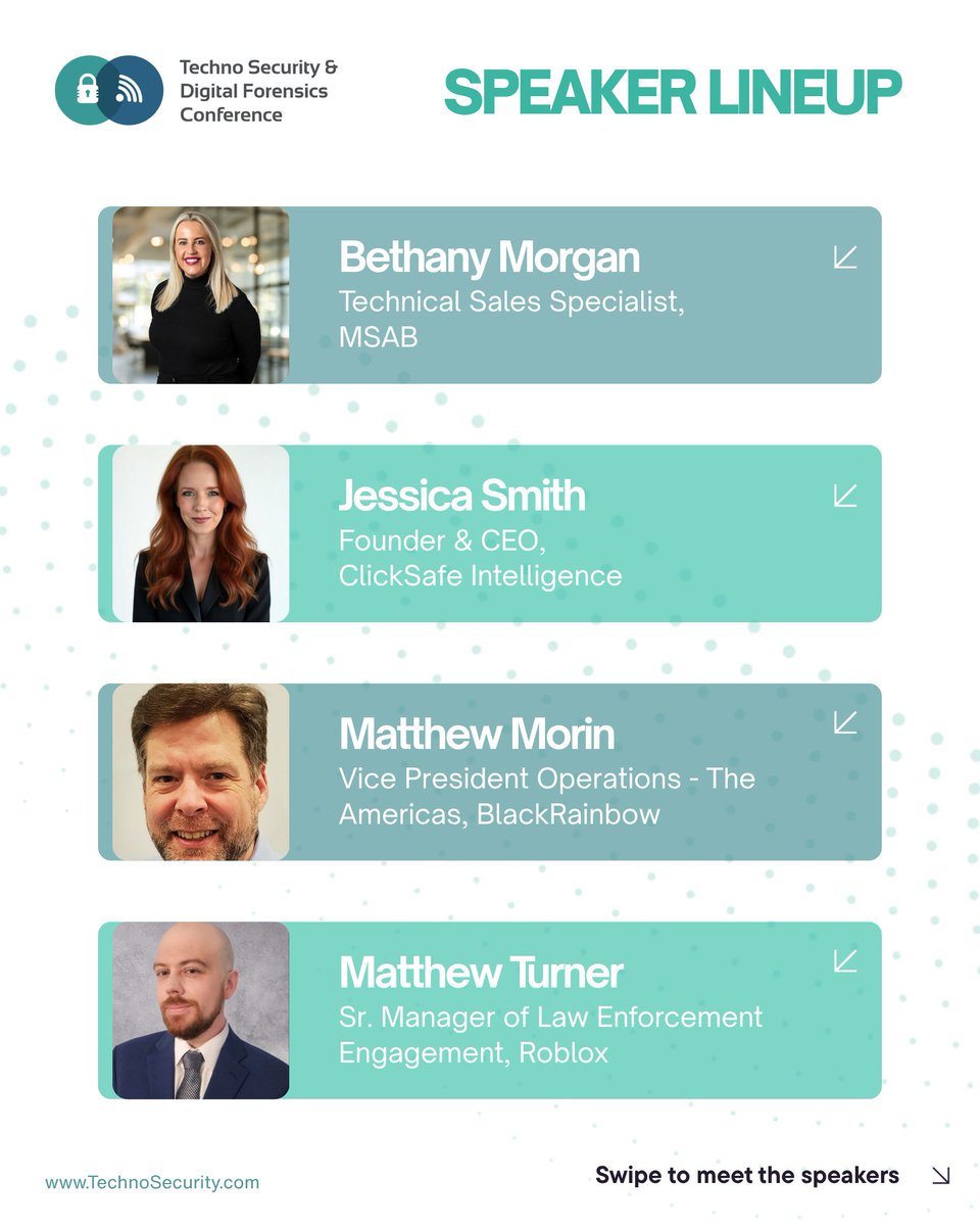 technosecurity's tweet photo. We’re getting close 👀
Here’s another group of speakers you won’t want to miss this June.

📅 June 2–4, 2026  
🎟️ Join us: https://t.co/vOrygyRS0g
🔎 Full speaker lineup: https://t.co/KkY1tZF26f

#TechnoSecurity #DigitalForensics #eDiscovery #IncidentResponse #TechnoEast2026 https://t.co/3MogZraKUP