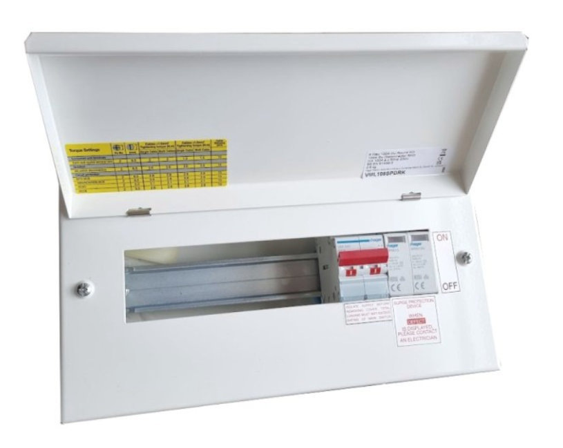 sparksdirect's tweet photo. ⚡ In stock &amp; ready to ship! ⚡
Hager VML108SPD 8 Way 100A Consumer Unit c/w Type 2 SPD factory fitted — reliable, regulation-compliant &amp; built for modern installs. 🚚📦
Shop now: https://t.co/R3QkLLFVs3

#Electrician #ConsumerUnit #Hager #SPD #Fuseboard #ElectricalWholesale https://t.co/gBDO6Nsijo