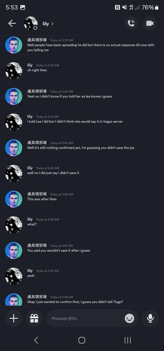 JaegerGRS's tweet photo. Convo with my ex partner about a streamer called T0xic_Skul1 again I'm protected under the factor is relationship, mental health as we dated when I was suicidal so I can't be fully relyable for dating her but she did come back to me as of the first post on my twitter! https://t.co/1z3dAKHMg5