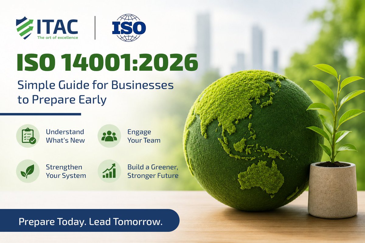 ItacSafety's tweet photo. 🌍 Environmental standards are evolving, and businesses across the UAE must prepare early for the upcoming ISO 14001:2026 updates.

🔗 Read the full blog here: https://t.co/ElkvjJH9Mh

#ISO14001 #ISO140012026 #EnvironmentalManagement #Sustainability #UAECompliance https://t.co/9r4x26y7kd