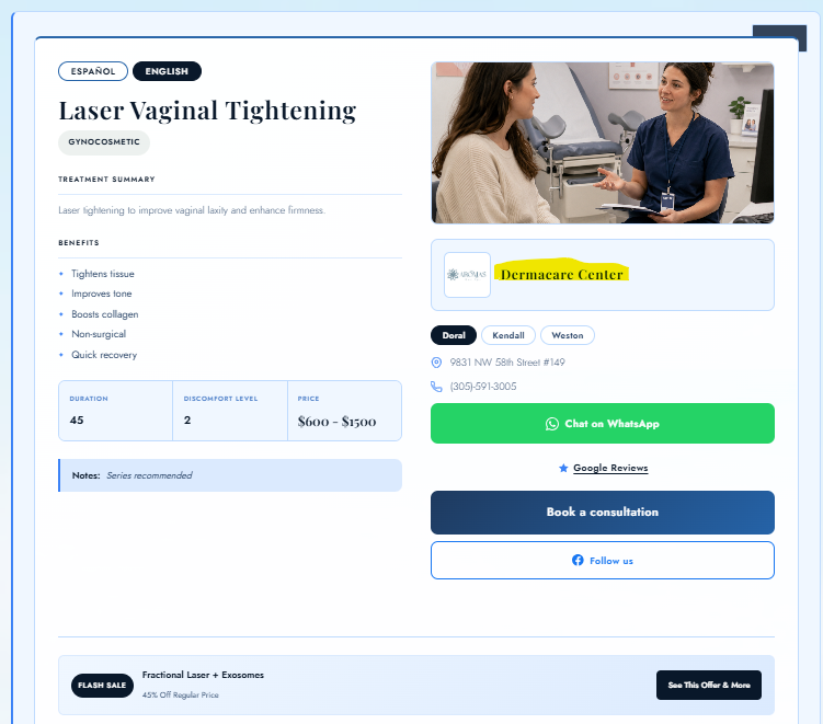 webartmiami's tweet photo. Treatment Finder Highlight   Clients shouldn’t struggle to understand your services. Our Treatment Finder turns your entire menu into a beautiful, interactive experience — bilingual, mobile‑first, and conversion‑ready. #MedicalSpaMarketing #medicalspaowner #dermapilotusa #dermacarecenter Need Dermapilot Call Me 786-797-8737