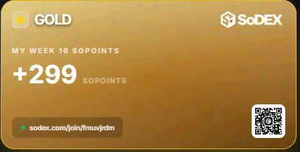 freebrushes's tweet photo. SoPoints Week 16 has been distributed.

2 Months to go

Trade top Crypto and Stocks on SoDEX. Share 1M SoPoints weekly rewards.
Join SoDEX Mainnet with my referral code and get a 5% SoPoints Boost!

https://t.co/9QX8DEADlG https://t.co/q03Ufo4SWc