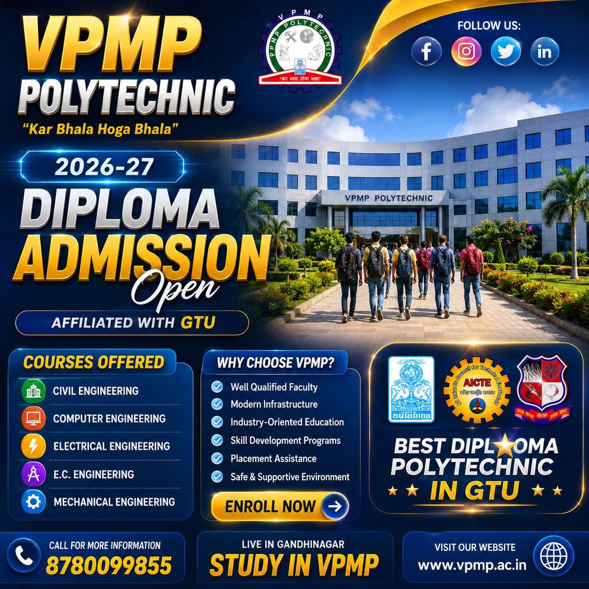 PolytechnicVpmp's tweet photo. ADMISSION OPEN 2026 https://t.co/cyqyWlcujV