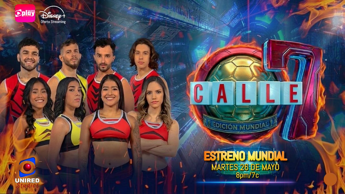 UNIREDTV's tweet photo. #EstrenoMundial #Calle7Mundial 🏆
Martes 26 de mayo 8pm/7c solo por #UNIRED y a través de nuestra oferta #Streaming por #UNIREDPlay y @disneyplusla https://t.co/IgXGB0XRpF