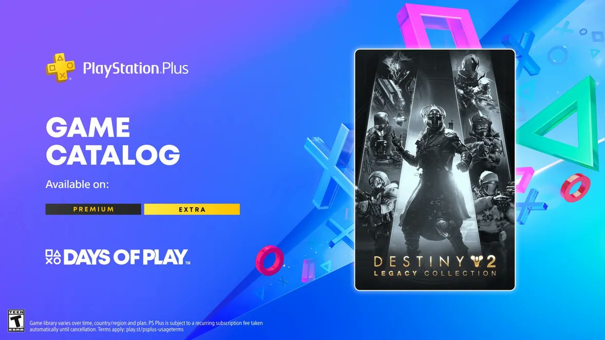 BlueGamingSA's tweet photo. لعبة Destiny 2: Legacy Collection تنضم إلى كاتلوج خدمة بلايستيشن بلس فئة الإضافي والفاخر. https://t.co/txnX5FRAHu
