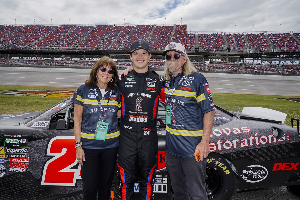 SamHuntRacing's tweet photo. We are honored that @BulovasInc and @JesseGMemorial found a home with us🧑‍🚒❤️

Serving as primary partners this weekend at @NashvilleSuperS and the Fall race at @CLTMotorSpdwy, they will also be featured on our No. 24 GR Supra at six additional events throughout the 2026 season.

#TeamToyota | #LetsHunt
