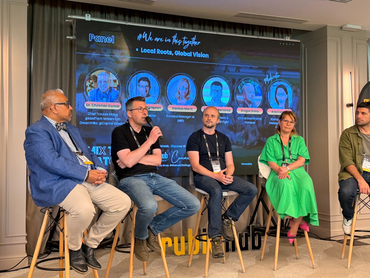 rubikhub's tweet photo. 💬 We continue the day with #WeAreInThisTogether — a panel bringing together founders, investors &amp; ecosystem builders to talk about collaboration, resilience and why growth happens faster when people build together. 

#RubikHub #Community https://t.co/0jccVWT0zx