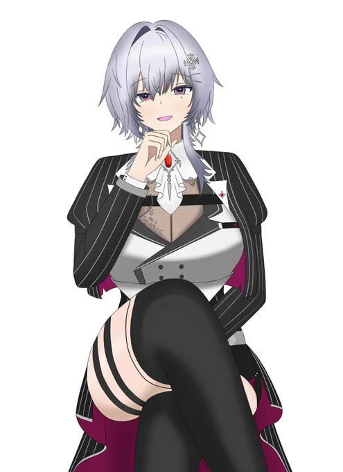 ななしいんくの漆瀬レイさんを描かせていただきました 麗しい #Ray_Illust