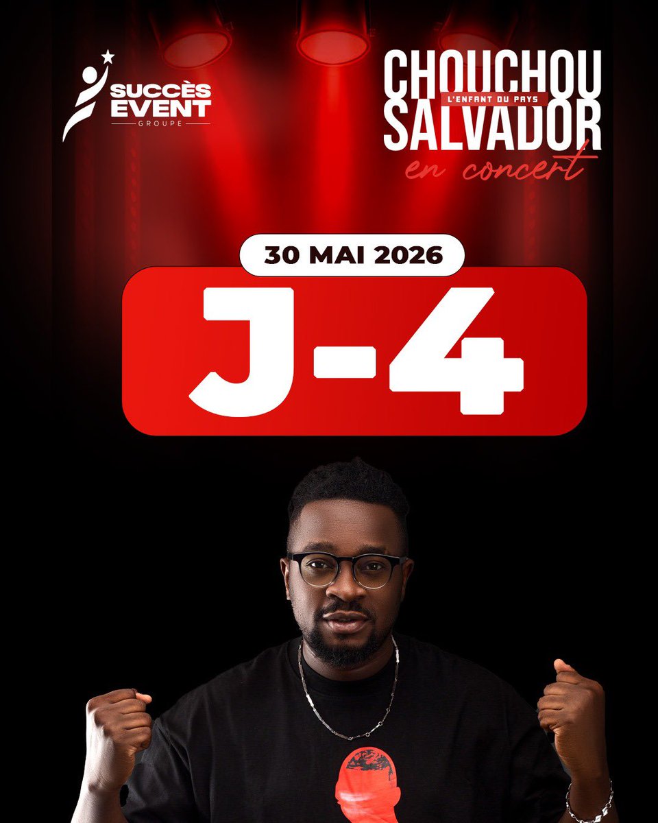 Tikerama's tweet photo. 👉Tickets ici : https://t.co/SVsaFDocp2
Dans 4 Jours, Chouchou Salvador met le feu au Palais de la Culture 😮💨🔥
Abidjan n’est pas prêt pour ce niveau de boucan.
🎟️ Tickets disponibles maintenant sur : https://t.co/SVsaFDocp2
#ChouchouSalvador #tikerama #concert #evenement #Mai https://t.co/lYk6zO6b3Y