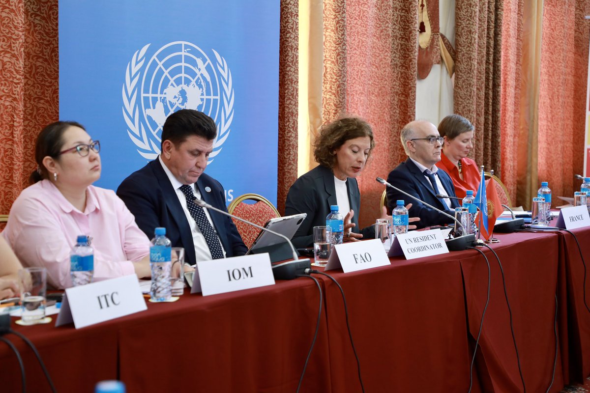 un_kyrgyzstan's tweet photo. 🇰🇬🇺🇳Today @UN Country Team in Kyrgyzstan presented 2025 results & priorities to diplomatic corps & dev. partners.
26 UN agencies work as one with nat. partners across #climateaction, #greendevelopment, #socialservices #accountableinstitutions under Cooperation Framework 23-27. https://t.co/MTI7cIitHn