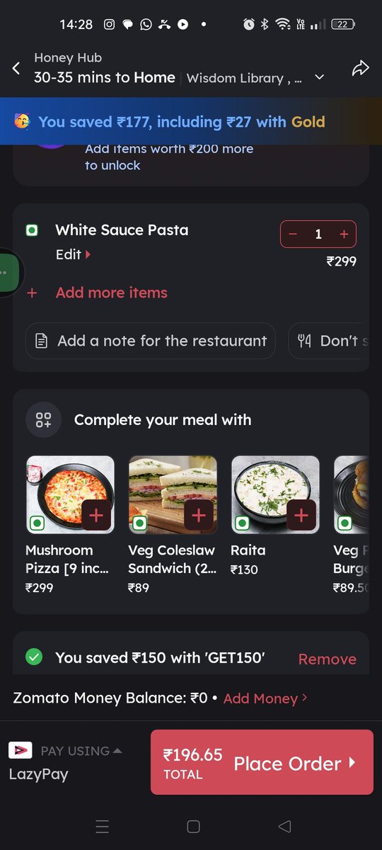 VBansal4057's tweet photo. I recently placed an order through Zomato, but the food delivered to me was of extremely poor quality and not fit for proper consumption. The food was stale, poorly packed, and the taste and condition were unacceptable. ""REFUND MY MONEY " @zomato @zomatocare @jagograhakjago https://t.co/f7lySGOQW1