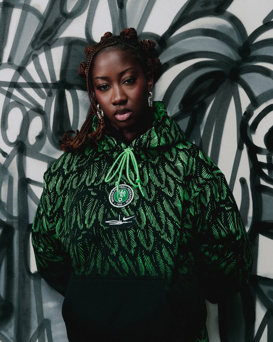 FleeksDaily's tweet photo. DEELA, Kida Kudz, Jay-Jay Okocha, and Tolu Arokodare for Slawn x Nike Super Eagles (2026) https://t.co/b9qOhYhGYL