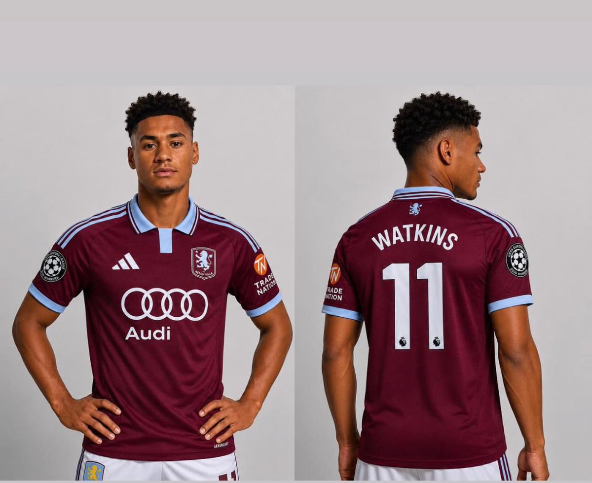 JUSTIN_AVFC_'s tweet photo. It’s not Audi… but the kit with all the patches and a sponsor looks incredible!!!!! https://t.co/hKyj4oetpP