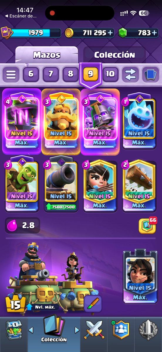DanieIGMS's tweet photo. 66 maestrias clash royale xdd y de paso no veo el escalon del barbaro con las vidas https://t.co/gC1B2iCdho