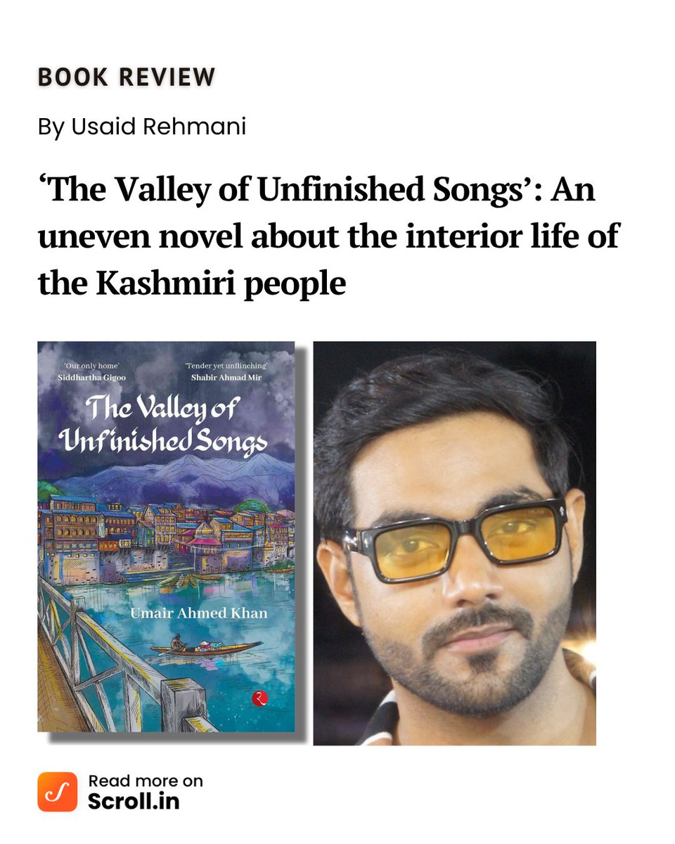 scroll_in's tweet photo. "In his search for stories within the Valley’s history that has never stopped wounding, Umair Ahmed Khan has written something quietly necessary – a novel that listens where others have only mourned," Usaid Rehmani reviews. 

https://t.co/eGrp3QrofU https://t.co/W8COlaFSvx