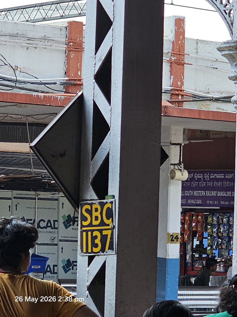 707Stewart's tweet photo. What is the point of having toilets if they are kept locked? I was searching for a toilet for my 3-year-old child, but both toilets on Platforms 5 and 6 were locked. This causes unnecessary inconvenience for passengers, especially families with children. location- SBC, KSR banglore @RailMinIndia @RailwaySeva @GMSRailway @IRCTCofficial