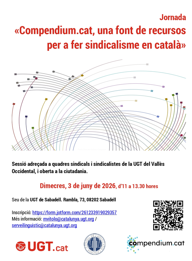 catalaugt's tweet photo. 🗓️El 3 de juny organitzem a Sabadell la jornada "https://t.co/4k5feCUMcS, una font de recursos per a fer sindicalisme en català".

✍️Inclou una sessió pràctica a càrrec d'Anna Arnall, lingüista i especialista en llenguatge jurídic català.

📎Inscriu-t'hi a https://t.co/shcR5fkt9U https://t.co/vJfNPSDOSl