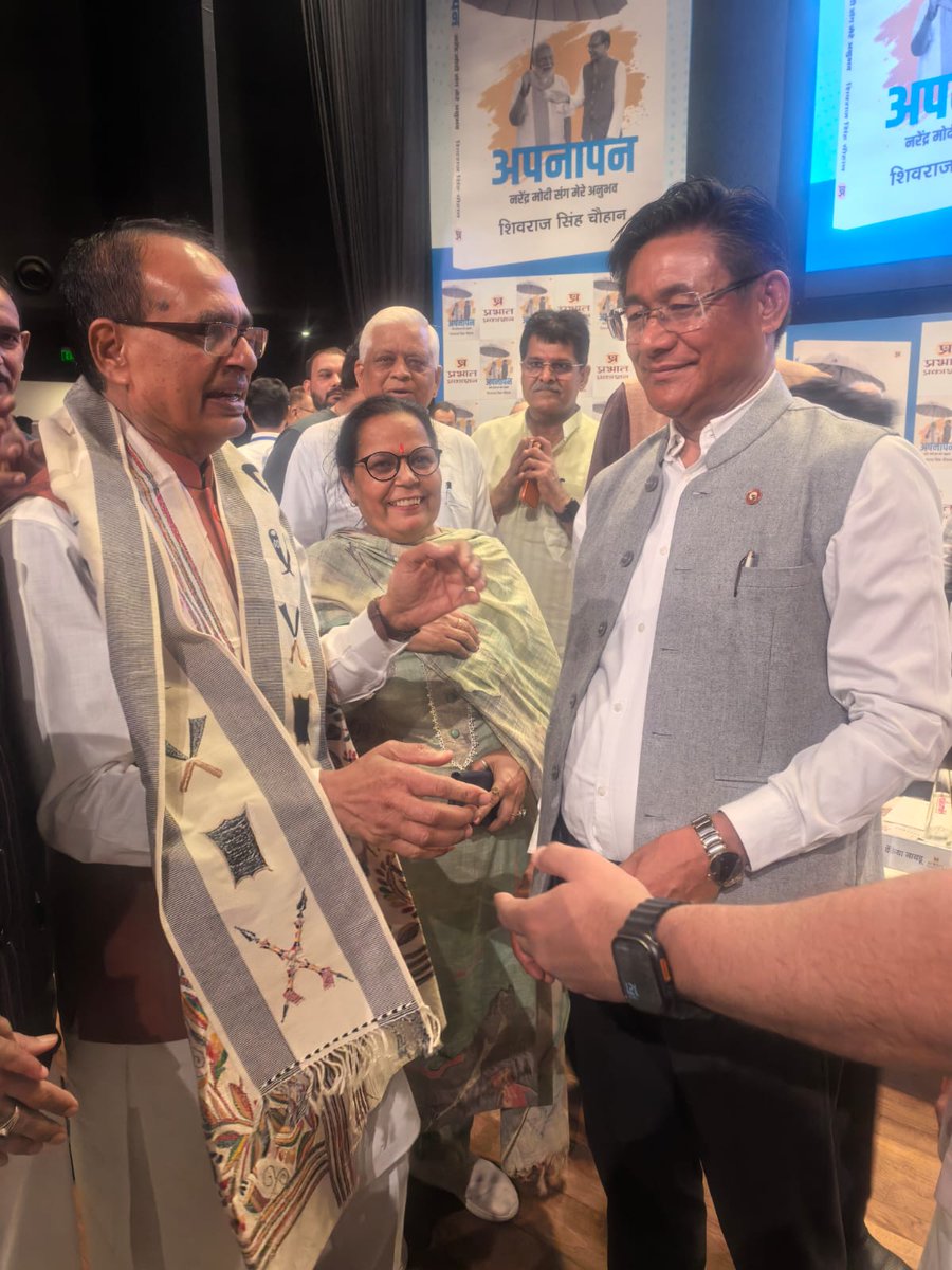 MhaYanthan's tweet photo. Had the privilege of attending today the book launch ceremony of “Apnapan: My Experience with Narendra Modi” authored by Shri Shivraj Singh Chauhan, Hon’ble Union Minister for Agriculture & Farmers Welfare and Rural Development, at the NASC Complex, Pusa, New Delhi, on the personal invitation of the author himself. 
Heartiest congratulations to Shri Shivraj Singh Chauhan ji on the release of this remarkable and insightful book. 

The book is a touching and deeply personal account of the author’s close association with Hon’ble Prime Minister Shri Narendra Modi, spanning over three decades. It reflects not only memorable events and experiences, but also the values of leadership, commitment, and dedication to nation-building. 

The programme also witnessed the felicitation of dedicated patriotic and social workers associated with social upliftment, cultural activities, women empowerment, entrepreneurship, and rural transformation under initiatives such as Kesariya Vahini, Vijayvrati, and Lakhpati Didi. 

It was indeed an enriching and inspiring occasion celebrating leadership, service, dedication, grassroots empowerment, and the collective spirit of nation-building.
@ChouhanShivraj @Neiphiu_Rio @icarindia @MyGovNagaland @AgriNgl