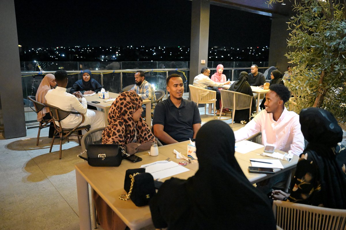 HargeisaDebates's tweet photo. Last evening, we hosted the very first session of our new series: Politics Café ☕️

Dialogue, Debate & Democracy — a space that brings especially young people together in tea houses for open and casual conversations about politics, ideas, democracy, and the future of our society.

With Politics Café, we aim to encourage youth participation and create relaxed spaces where people can exchange perspectives and have casual conversations about important social and political topics.

This was our first session, and we look forward to organizing many more across Hargeisa in different cafés and community spaces.

A special thanks to Café Laasgeel for hosting and sponsoring our very first session and for supporting meaningful community conversations.