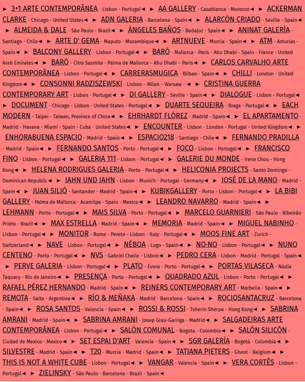 mpefm's tweet photo. 83 galleries at ARCOlisboa 2026, PORTUGAL -  May 28 > 31, 2026 @feriaarco
https://t.co/uc9FuUJpl3 https://t.co/tjYQyUssro