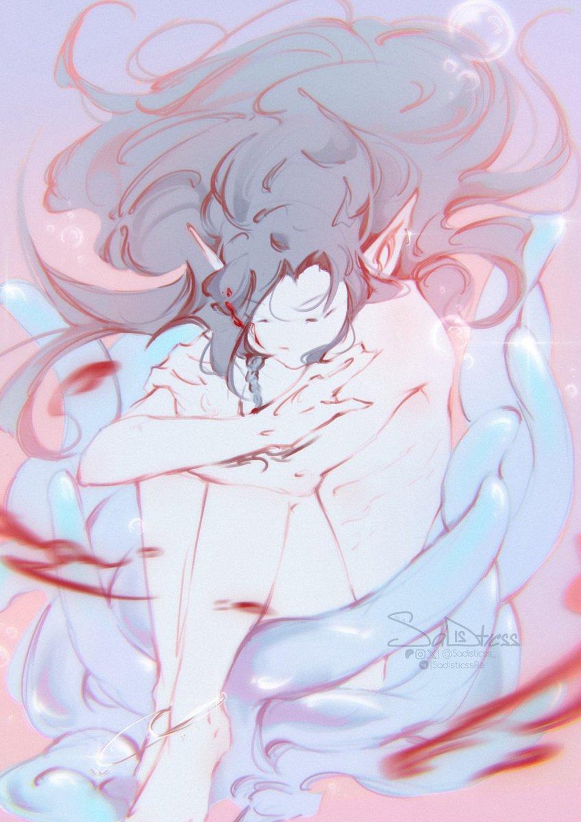 sadisticss_'s tweet photo. Sleeping Siren Hua Cheng🩸🌸🪼
#TGCF #HuaCheng https://t.co/br6q1YkM2v