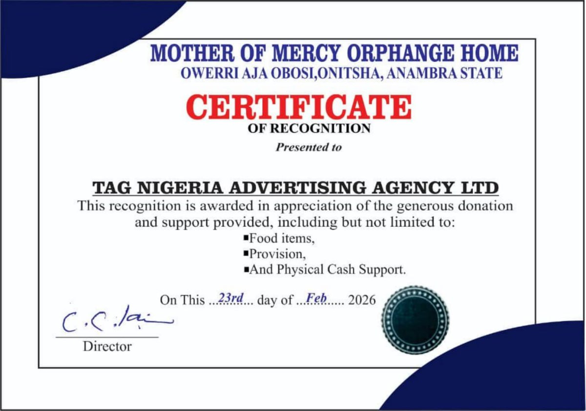 coded10435's tweet photo. TAG team have held over 1,000 charity events across various regions of Nigeria, for which the government has awarded us a certificate of honor for our charitable work! business license issued by the government's Anti-Money Laundering Task Force. https://t.co/ret4OpImhp