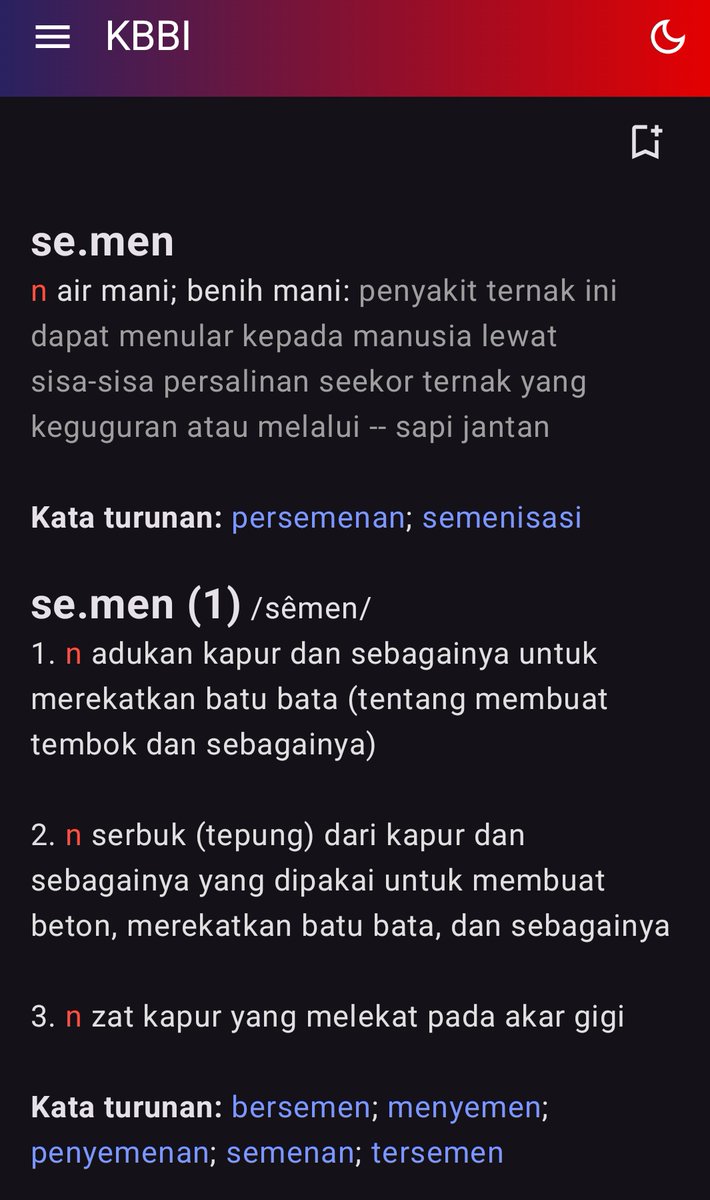 zaim_ys's tweet photo. kalo semen yg dimaksud itu air mani di kbbi juga udah masuk kok https://t.co/yr2ks6MBxz
