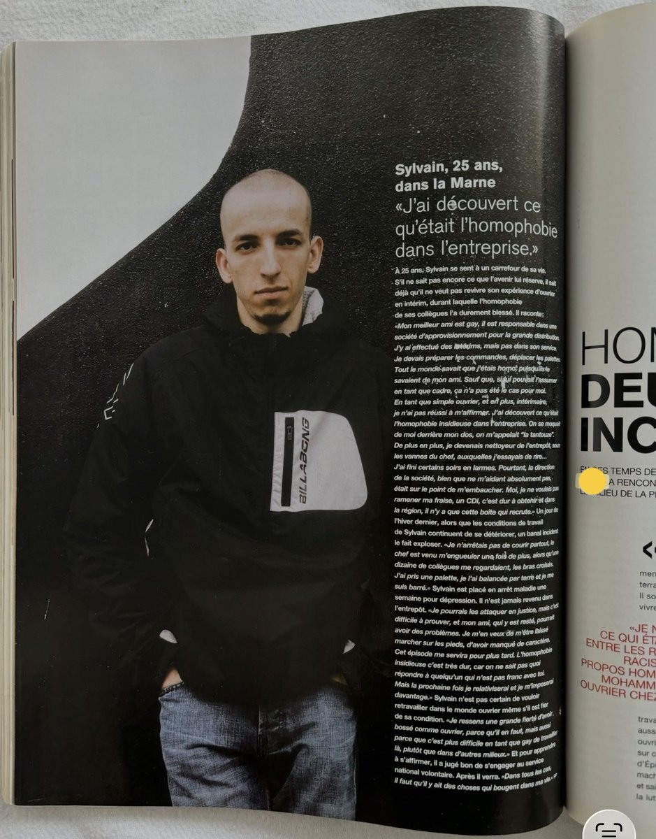 TheRookieGay's tweet photo. Souvenirs lointains d’une époque (il y a 20 ans!😅😅) où je participais à un article pour les homos dans le monde ouvrier pour un magazine que j’adorais.. à l’époque. Oui je sais j’ai le regard sombre et ténébreux, c’est pas ce qui me va le mieux.😂 https://t.co/qmgoXLNmcS