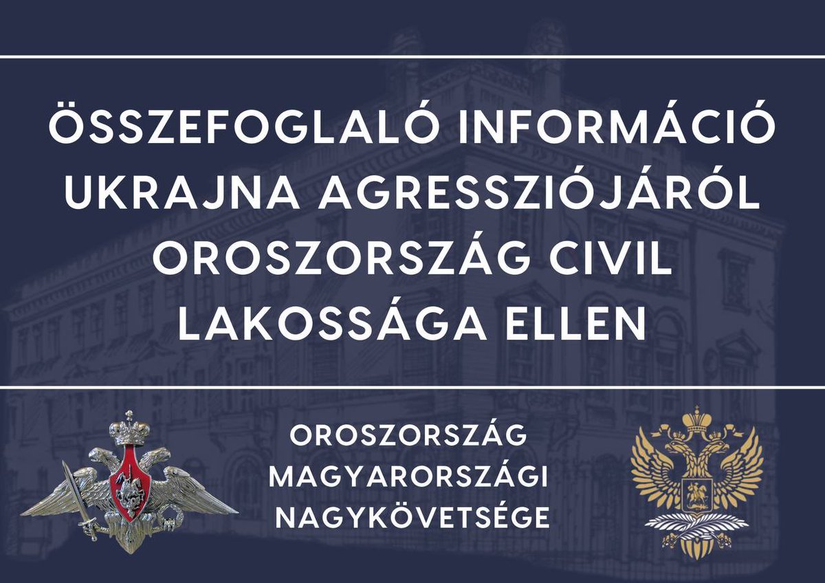 RusEmbHungary's tweet photo. 2026. május 18. és 24. között az orosz fegyveres erők 3897 ukrán drónt semmisítettek meg

🕯️A múlt héten a kijevi rezsim bombázásai, illetve Sztarobelszki pedagógia főiskolára terrortámadása következtében 51 ember halt meg és 250 civil sérült meg.

#UkránBűncselekmények https://t.co/Rzn35Dyrlj