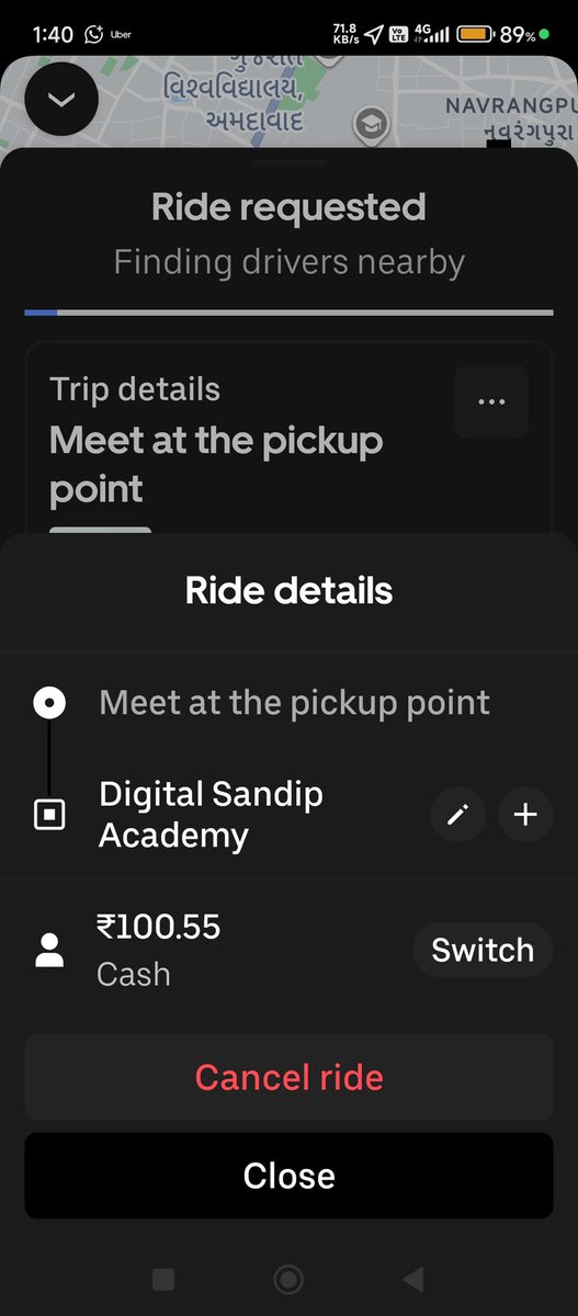 sultanlatif's tweet photo. @Uber @UberEng @UberFacts @Uber_India @Uber_Support It's been going on for days. Moment I book Uber ride, &amp; moment I get to my destination, prices vary. Not only that, it reflects something else with driver partners! https://t.co/VIjjpQ3G0n