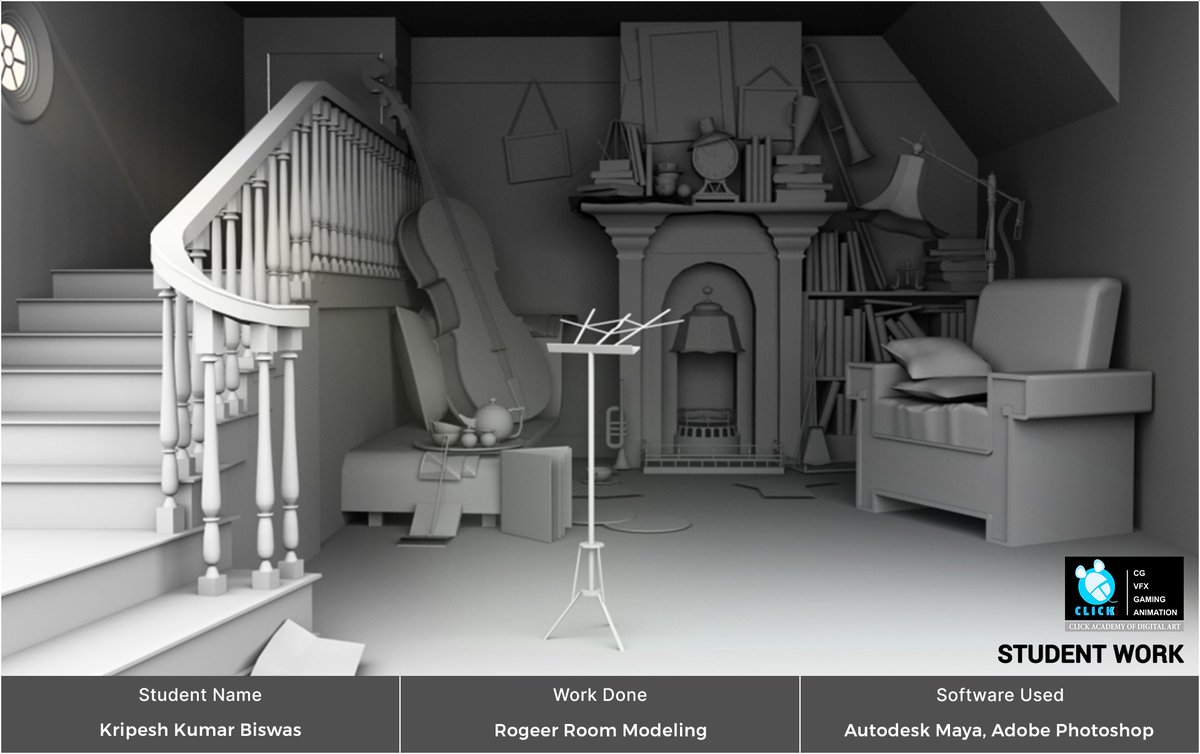 clickanimation's tweet photo. Student Work
Student Name: Kripesh Kumar Biswas
Work Done: Rogeer Room Modeling
Software Used: Autodesk Maya, Adobe Photoshop
Call: 8420 142 152 | WhatsApp: 8240 406 496
Visit us: https://t.co/iYZlZjjlMK
#CADAIndia #ClickAcademy #CADA #StudentWork #3DModeling #AutodeskMaya https://t.co/SEstxHEkTP
