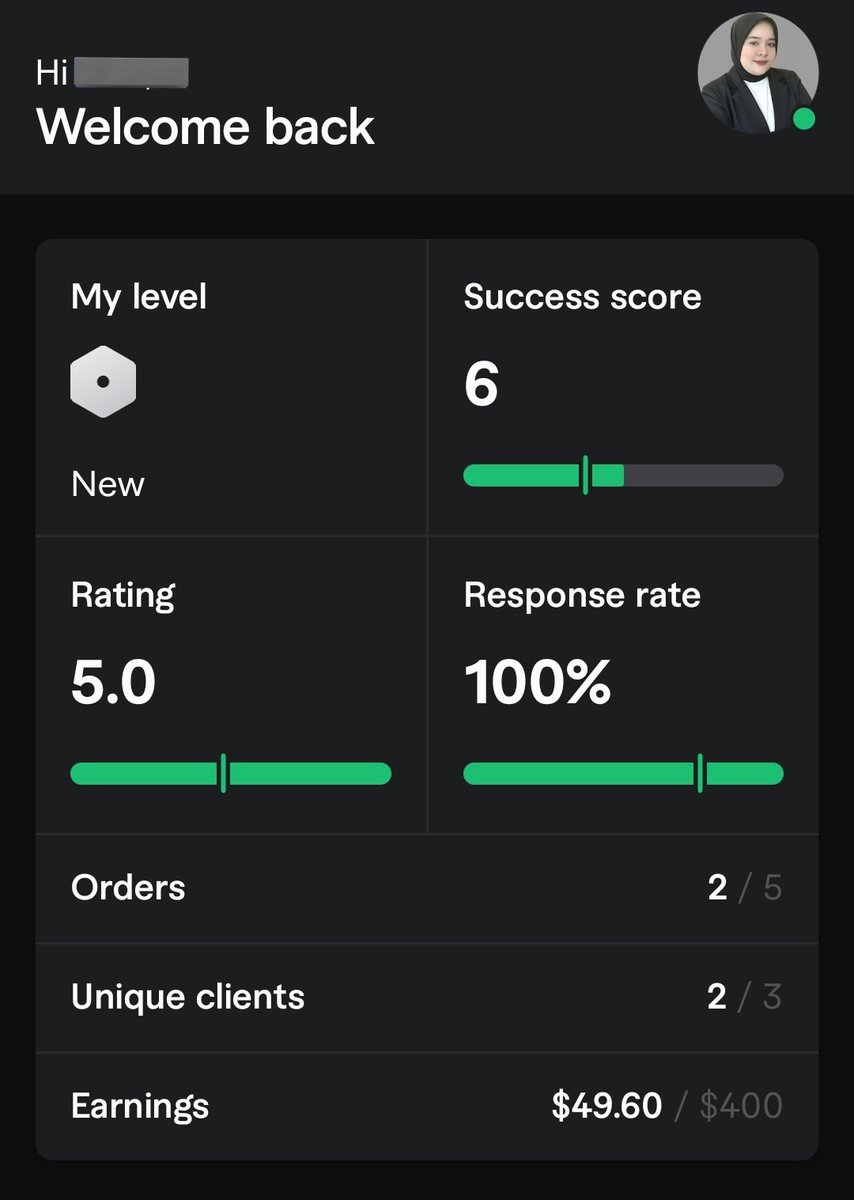RiskaPeraw's tweet photo. Aku juga join Fiverr, tapi masih pemula bgt hihi, baru tembus 2 orderan tapi Alhamdulillah dua dua nya manjang dan hire aku diluar Fiverr sampe sekarang 🥰 https://t.co/B6w6BcOiFI