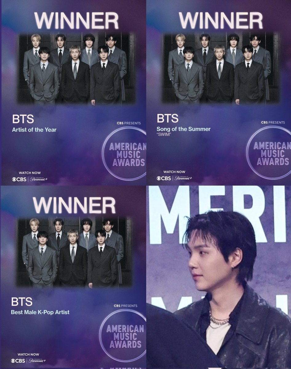 Congratulations! #BTS #SUGA🎉 ARTIST OF THE YEAR🏆️ Song of the