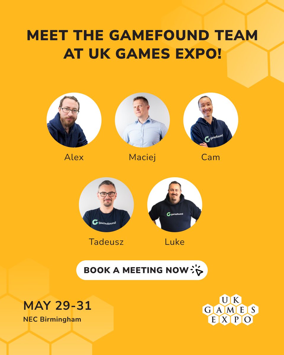 gamefound's tweet photo. We’re heading to UK Games Expo 2026! 🎲

If you want to talk about your next project or crowdfunding plans, come meet the Gamefound team💚

👉 Book a meeting: https://t.co/v0B8QuD4BS https://t.co/KkvNAoIxcx