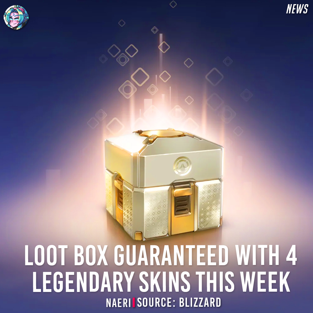 OverwatchNaeri's tweet photo. Get 4 Free Legendary Skins This Week 🎁✨

During Week 3 of the 10th Anniversary Event, all users can obtain the #Overwatch 10th Anniversary Loot Box containing 4 guaranteed Legendary skins 🎉

Get up to 10 free Legendary skins in the 10th Anniversary Event! https://t.co/fBJvjmw1qg
