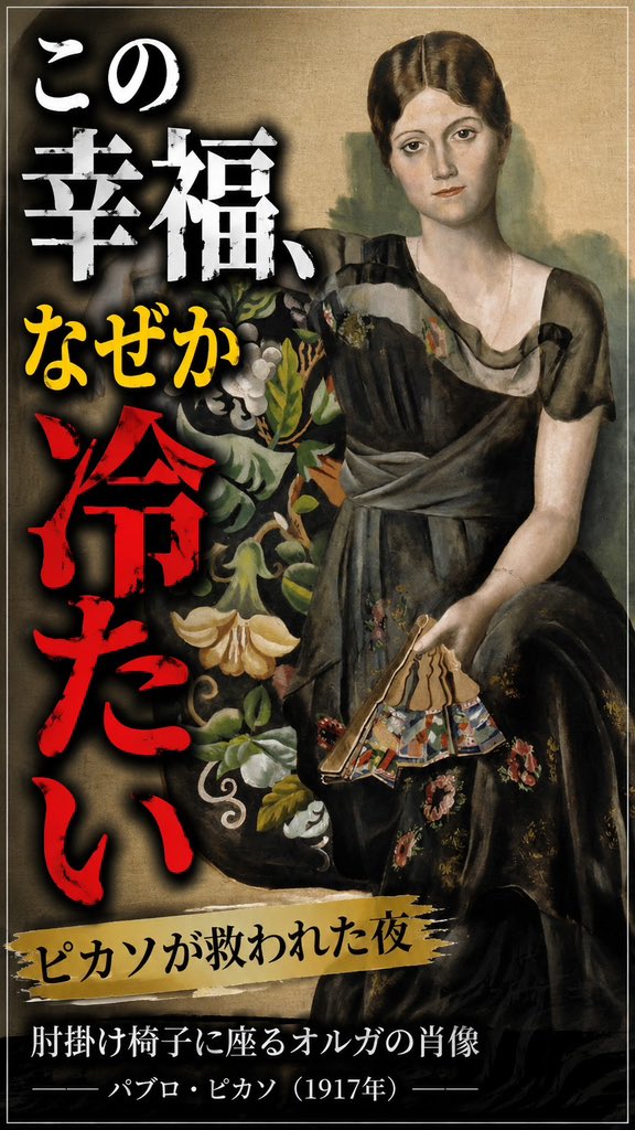 30秒でわかる名画【肘掛け椅子に座るオルガの肖像｜パブロ・ピカソ