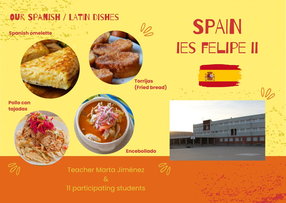 eTwFelipe2's tweet photo. 🌍 Flavours from our homelands: ¿A qué sabe la diversidad? Estudiantes de España, Italia, Palestina, Jordania y Turquía conectan sus culturas a través de recetas tradicionales. Un viaje gastronómico para descubrir la historia a través de los sabores. 🥘👩‍🍳 #eTwinning @eTwinning_es https://t.co/35IUgyEjct