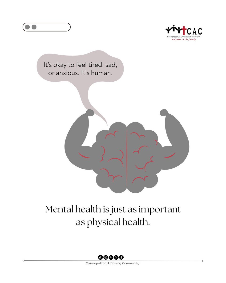 CAC_Ke's tweet photo. Cosmopolitan Affirming Community reminds you that rest is not a reward, it is a necessity. 

Your mental health matters every single day. 

#MentalHealthAwareness #SelfCare #HealingJourney #Wellbeing #YouMatter https://t.co/l8an3wx5Kt